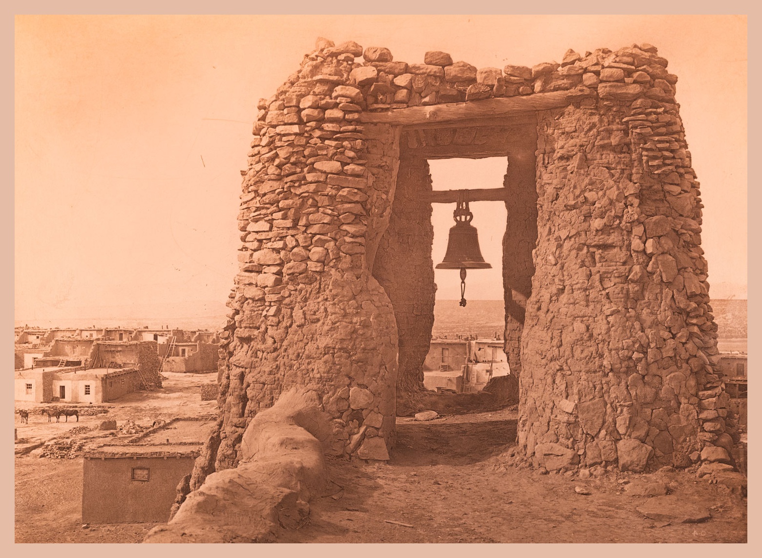 Acoma Belfry copper plate