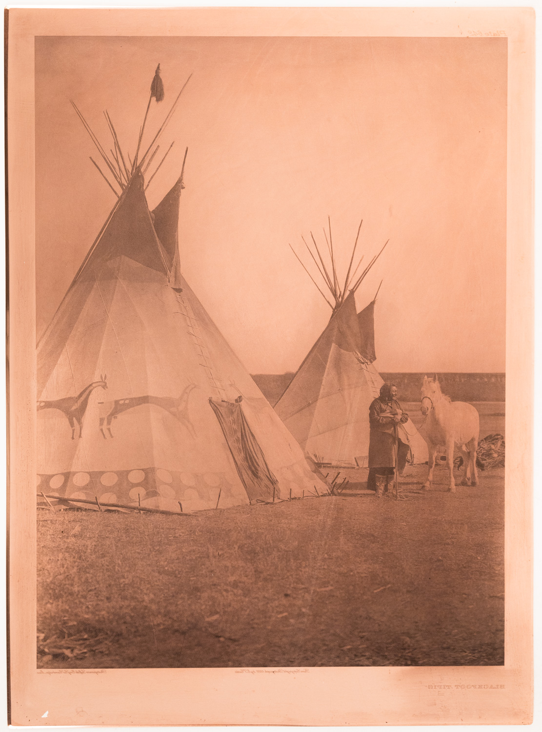 Blackfoot Tipis copper plate