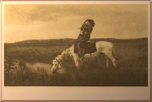 An Oasis in the Badlands — copper photogravure plate